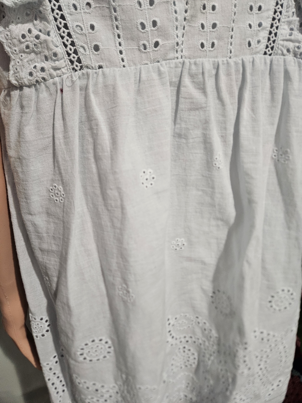 Light Blue Eyelet Ruffle Short Dress - Women's - Picture 16 of 16